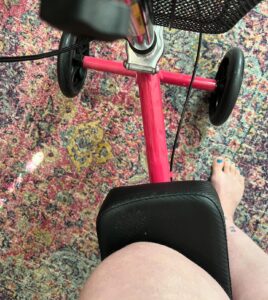 Using a knee scooter with CRPS after broken leg